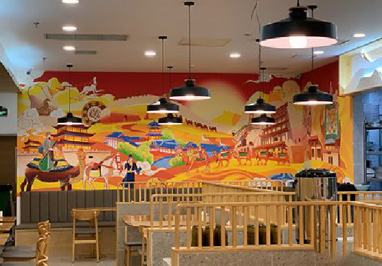 平和商业空间彩绘介绍。