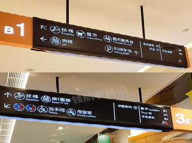 平和如何通过商场标识牌引导客流分布？